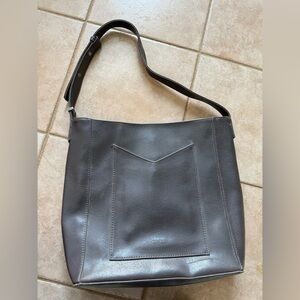 Stylish Gray Matt and Nat Faux Leather Shoulder Bag